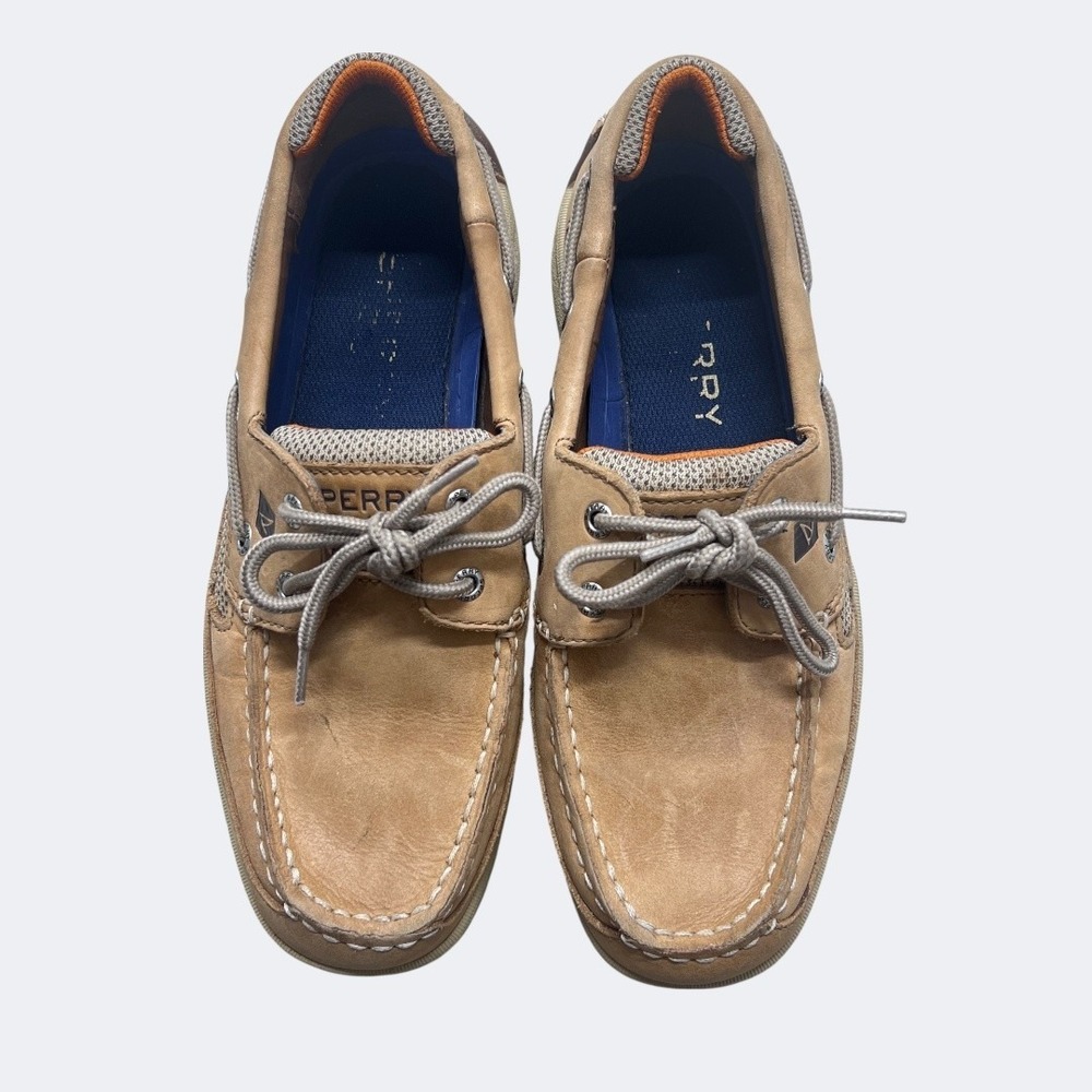 Sperry Top-Sider Boat Deck Shoes Mens Size 8‎ Brown Leather Lace Up Nautical